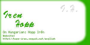 iren hopp business card